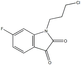 1-(3-chloropropyl)-6-fluoro-2,3-dihydro-1H-indole-2,3-dione 结构式