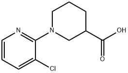 1-(3-chloropyridin-2-yl)piperidine-3-carboxylic acid 化学構造式