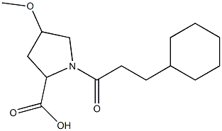 1-(3-cyclohexylpropanoyl)-4-methoxypyrrolidine-2-carboxylic acid Structure