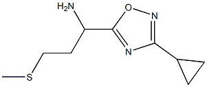  1-(3-cyclopropyl-1,2,4-oxadiazol-5-yl)-3-(methylsulfanyl)propan-1-amine