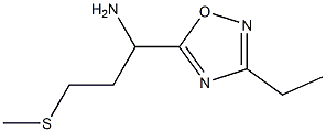 1-(3-ethyl-1,2,4-oxadiazol-5-yl)-3-(methylsulfanyl)propan-1-amine Structure