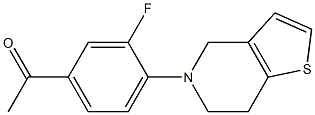 1-(3-fluoro-4-{4H,5H,6H,7H-thieno[3,2-c]pyridin-5-yl}phenyl)ethan-1-one Struktur