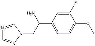 1-(3-fluoro-4-methoxyphenyl)-2-(1H-1,2,4-triazol-1-yl)ethan-1-amine,,结构式