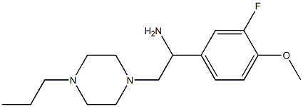 1-(3-fluoro-4-methoxyphenyl)-2-(4-propylpiperazin-1-yl)ethan-1-amine Structure