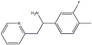 1-(3-fluoro-4-methylphenyl)-2-(pyridin-2-yl)ethan-1-amine,,结构式