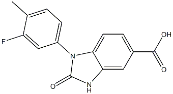 1-(3-fluoro-4-methylphenyl)-2-oxo-2,3-dihydro-1H-1,3-benzodiazole-5-carboxylic acid Structure