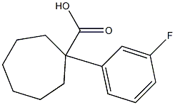 1-(3-fluorophenyl)cycloheptane-1-carboxylic acid Struktur