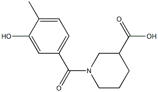 1-(3-hydroxy-4-methylbenzoyl)piperidine-3-carboxylic acid Structure