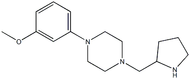 1-(3-methoxyphenyl)-4-(pyrrolidin-2-ylmethyl)piperazine 结构式