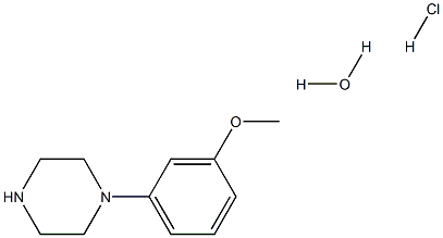 1-(3-methoxyphenyl)piperazine hydrate hydrochloride,,结构式