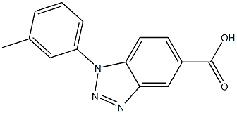 1-(3-methylphenyl)-1H-1,2,3-benzotriazole-5-carboxylic acid,,结构式