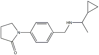 1-(4-{[(1-cyclopropylethyl)amino]methyl}phenyl)pyrrolidin-2-one Struktur