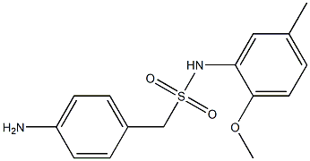 1-(4-aminophenyl)-N-(2-methoxy-5-methylphenyl)methanesulfonamide 化学構造式