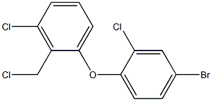 1-(4-bromo-2-chlorophenoxy)-3-chloro-2-(chloromethyl)benzene Struktur