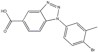 1-(4-bromo-3-methylphenyl)-1H-1,2,3-benzotriazole-5-carboxylic acid 化学構造式