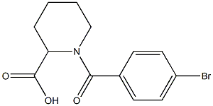 1-(4-bromobenzoyl)piperidine-2-carboxylic acid Structure