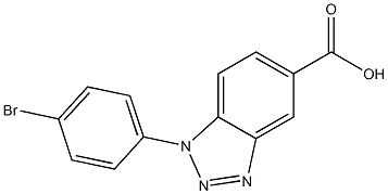 1-(4-bromophenyl)-1H-1,2,3-benzotriazole-5-carboxylic acid Structure