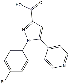 1-(4-bromophenyl)-5-(pyridin-4-yl)-1H-pyrazole-3-carboxylic acid Structure