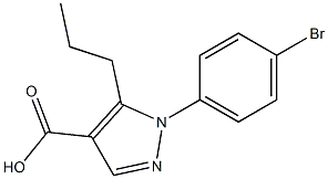 1-(4-bromophenyl)-5-propyl-1H-pyrazole-4-carboxylic acid,,结构式
