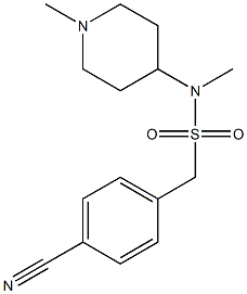 1-(4-cyanophenyl)-N-methyl-N-(1-methylpiperidin-4-yl)methanesulfonamide,,结构式