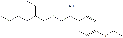 1-(4-ethoxyphenyl)-2-[(2-ethylhexyl)oxy]ethan-1-amine 化学構造式