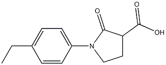 1-(4-ethylphenyl)-2-oxopyrrolidine-3-carboxylic acid 结构式