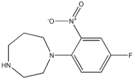 1-(4-fluoro-2-nitrophenyl)-1,4-diazepane 结构式