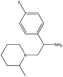 1-(4-fluorophenyl)-2-(2-methylpiperidin-1-yl)ethanamine 结构式