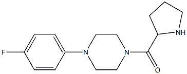 1-(4-fluorophenyl)-4-(pyrrolidin-2-ylcarbonyl)piperazine Struktur