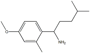 1-(4-methoxy-2-methylphenyl)-4-methylpentan-1-amine,,结构式