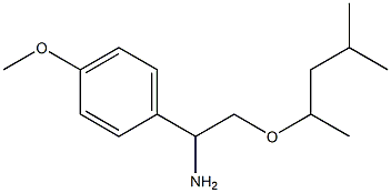 1-(4-methoxyphenyl)-2-[(4-methylpentan-2-yl)oxy]ethan-1-amine 化学構造式