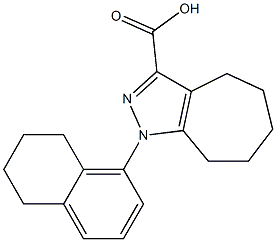 1-(5,6,7,8-tetrahydronaphthalen-1-yl)-1,4,5,6,7,8-hexahydrocyclohepta[c]pyrazole-3-carboxylic acid Structure