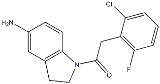 1-(5-amino-2,3-dihydro-1H-indol-1-yl)-2-(2-chloro-6-fluorophenyl)ethan-1-one Structure