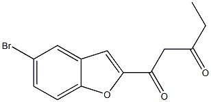 1-(5-bromo-1-benzofuran-2-yl)pentane-1,3-dione Structure