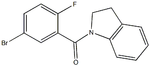 1-(5-bromo-2-fluorobenzoyl)indoline,,结构式