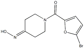1-(5-bromo-2-furoyl)piperidin-4-one oxime,,结构式