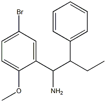 1-(5-bromo-2-methoxyphenyl)-2-phenylbutan-1-amine 化学構造式