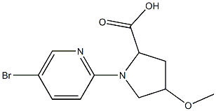  1-(5-bromopyridin-2-yl)-4-methoxypyrrolidine-2-carboxylic acid