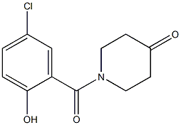 1-(5-chloro-2-hydroxybenzoyl)piperidin-4-one Structure