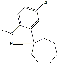 1-(5-chloro-2-methoxyphenyl)cycloheptane-1-carbonitrile|