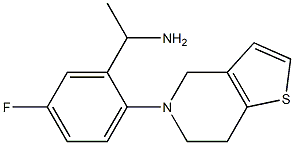 1-(5-fluoro-2-{4H,5H,6H,7H-thieno[3,2-c]pyridin-5-yl}phenyl)ethan-1-amine,,结构式