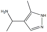 1-(5-methyl-1H-pyrazol-4-yl)ethan-1-amine,,结构式