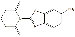 1-(6-amino-1,3-benzothiazol-2-yl)piperidine-2,6-dione 化学構造式