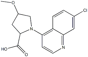 1-(7-chloroquinolin-4-yl)-4-methoxypyrrolidine-2-carboxylic acid,,结构式