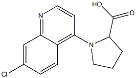 1-(7-chloroquinolin-4-yl)pyrrolidine-2-carboxylic acid,,结构式