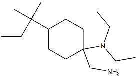 1-(aminomethyl)-N,N-diethyl-4-(2-methylbutan-2-yl)cyclohexan-1-amine 化学構造式
