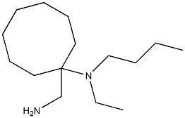 1-(aminomethyl)-N-butyl-N-ethylcyclooctan-1-amine Struktur