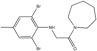 1-(azepan-1-yl)-2-[(2,6-dibromo-4-methylphenyl)amino]ethan-1-one 结构式