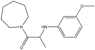 1-(azepan-1-yl)-2-[(3-methoxyphenyl)amino]propan-1-one 化学構造式