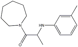 1-(azepan-1-yl)-2-[(3-methylphenyl)amino]propan-1-one 化学構造式